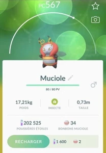 Pokémon Go Muciole / Volbeat Trade - Imagen 1 de 2
