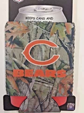 NFL Chicago Bears CAMO Can Cooler, Coozie, Koozie, NEW (Set of 2) Cover