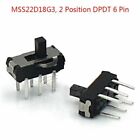 2 Position ON-OFF DPDT 2P2T 6 Pin PCB Panel Vertical Slide Switch Micro Switch