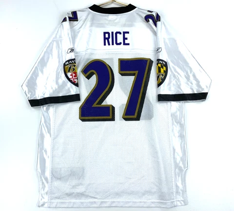 Vintage Ray Rice Baltimore Ravens Reebok Jersey Size Large White Nfl Football Cover