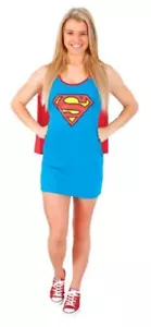 RUBIES Super Girl Costume Womens Tank Dress & Cape Superman DC COMICS Sz LARGE # - Picture 1 of 5