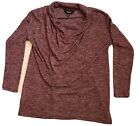 Simply Vera by Ver Wang Womens PXS Maroon 3/4 Sleeve Blouse