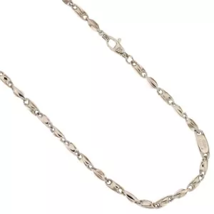 18 Kt 750/1000 Weißgold Halskette mit Leerkette Hochglanz Finish Herren - Bild 1 von 2