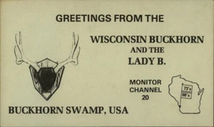 QSL Ham Radio Wisconsin Buckhorn & The Lady B Buckhorn Swamp USA WI Card - Picture 1 of 2
