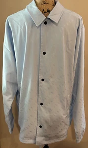 New Nike Jordan Coaches Button Jacket DV7616-411 Ice UNC Blue Men's B4 - Picture 1 of 7
