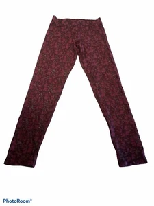 American Eagle Outfitters Burgundy Lace Polyester Pants - Picture 1 of 9