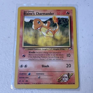 Blaine's Charmander 61/132 Gimnasio Héroes Ilimitado Común Pokemon Juego de Cartas Coleccionables Tarjeta 2000 - Imagen 1 de 5