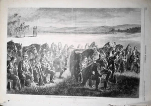 Scottish Covenanters Before a Battle, por Paul Frenzeny - Harper's Weekly, 1874 - Imagen 1 de 2