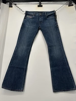 Jeans masculino Diesel Zathan 34x34 bootcut feito na Itália anos 00 lavagem escura - Imagem 1 de 4
