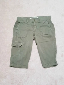 SONOMA Women's Cargo Bermuda Flat Front Shorts Cotton Blend Stretch Green Size 4 - Picture 1 of 10