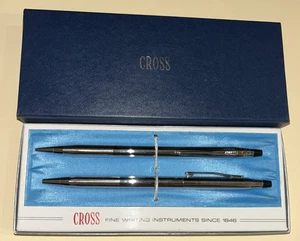 Vintage  Cross Lusterous Chrome Pen & Pencil Set #3501 W/ Box &  Brand New - Picture 1 of 5