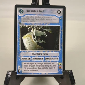 Star Wars CCG GOLD LEADER IN GOLD 1 - Limited Black Border - Never Played NM/M - Picture 1 of 3