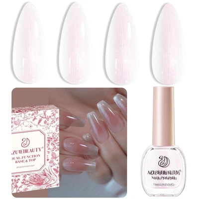 Esmalte de uñas cromado de secado rápido brillo perla, esmalte brillante natural, acabado cromado Foto 1 de 4
