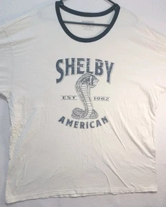 Camiseta Shelby Cobra Blanca con Borde Azul 3XL - Imagen 1 de 5