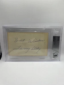 Larry Doby Signed Index Card Beckett Auto Indians - Picture 1 of 2