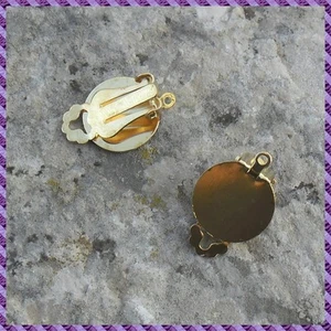 20 support de boucles d'oreille à clips collage fimo ou autre - Imagen 1 de 1