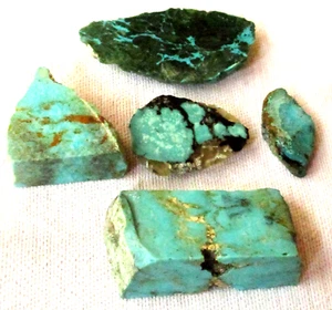 Natural Turquoise Slab - 80 grams - Arizona - Nevada - Lot of 5 - Old Stock - Picture 1 of 2