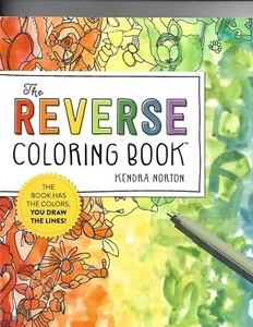 Reverse Coloring Book The Book Has the Colors, You Draw the Lines. art   new - Picture 1 of 2