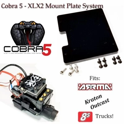 RCP-ESC Mount Cobra 5 -  XLX2 Direct Fit into Arrma Kraton & Outcast 8s Trucks - Image 1 of 4