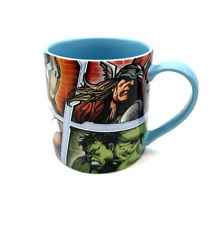 Disney MARVEL Coffee Mug 16 Oz Avengers Tea Cup Blue Comic Design by ERE
