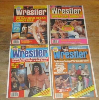 Lote de revista Wrestler 1989 WWF NWA WWE WCW Hulk Hogan Andre Flair 4 números  Foto 1 de 4