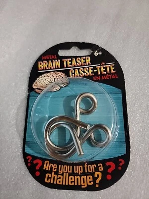 METAL BRAIN TEASER CASSE-TETE EN METAL Age 6+ Challenge Game NEW YB2 - Image 1 of 2