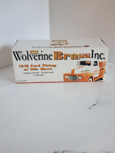 Wolverine Brass 1948 Ford Pickup with Side Boxes - Bank - NIB