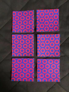 6 phish squares Fishman Donuts Stickers phish slaps 3.25"x3.25" PH MSG MEX Vinyl - Picture 1 of 3