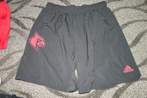 Louisville Cardinals Football team issued Black shorts  L Cover