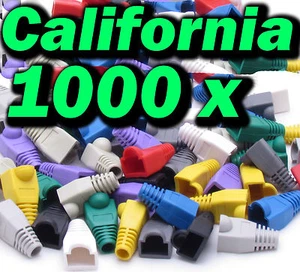 Lot 1000 x Mix Boot RJ45 Connector Modular End Cap Head Cat5 Plug Cat6 Cable 5E - Picture 1 of 6