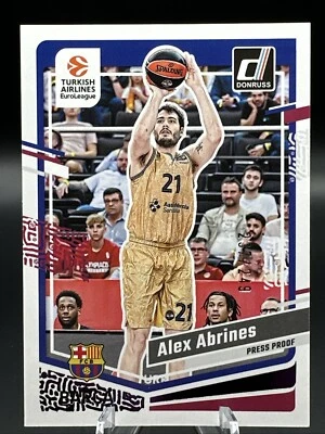 2023-24 Donruss Euroleague Purple Press Proof 237/249 ALEX ABRINES #109 - Image 1 of 3
