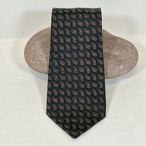 Giorgio Armani Cravatte Classic Mens Silk Necktie Gray Green Paisley 58 X 4” - Picture 1 of 7
