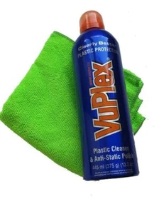VuPlex Kunststoff Reiniger PLEXIGLAS Fenster Scheiben 445ml +1x Mikrofasertuch