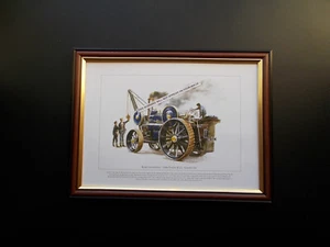 ROAD LOCOMOTIVE - JOHN FOWLER & CO (LEEDS) LTD. PRINT FRAMED - Picture 1 of 1