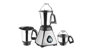 Preethi Steele MG 206 110 Volts Mixer Grinder, 550 watt, 3 Jars, SILVER & BLACK - Picture 1 of 5