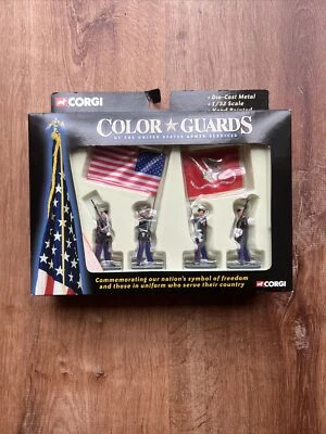 Vintage Corgi Color Guards United States Marine Corps Diecast Figures 1/32 NIB - Image 1 of 4