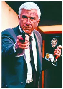 LESLIE NIELSON * ACEO Personalizado * Divertida Novedad * CELEBRIDAD * Tarjeta de Arte * ATC - Imagen 1 de 2