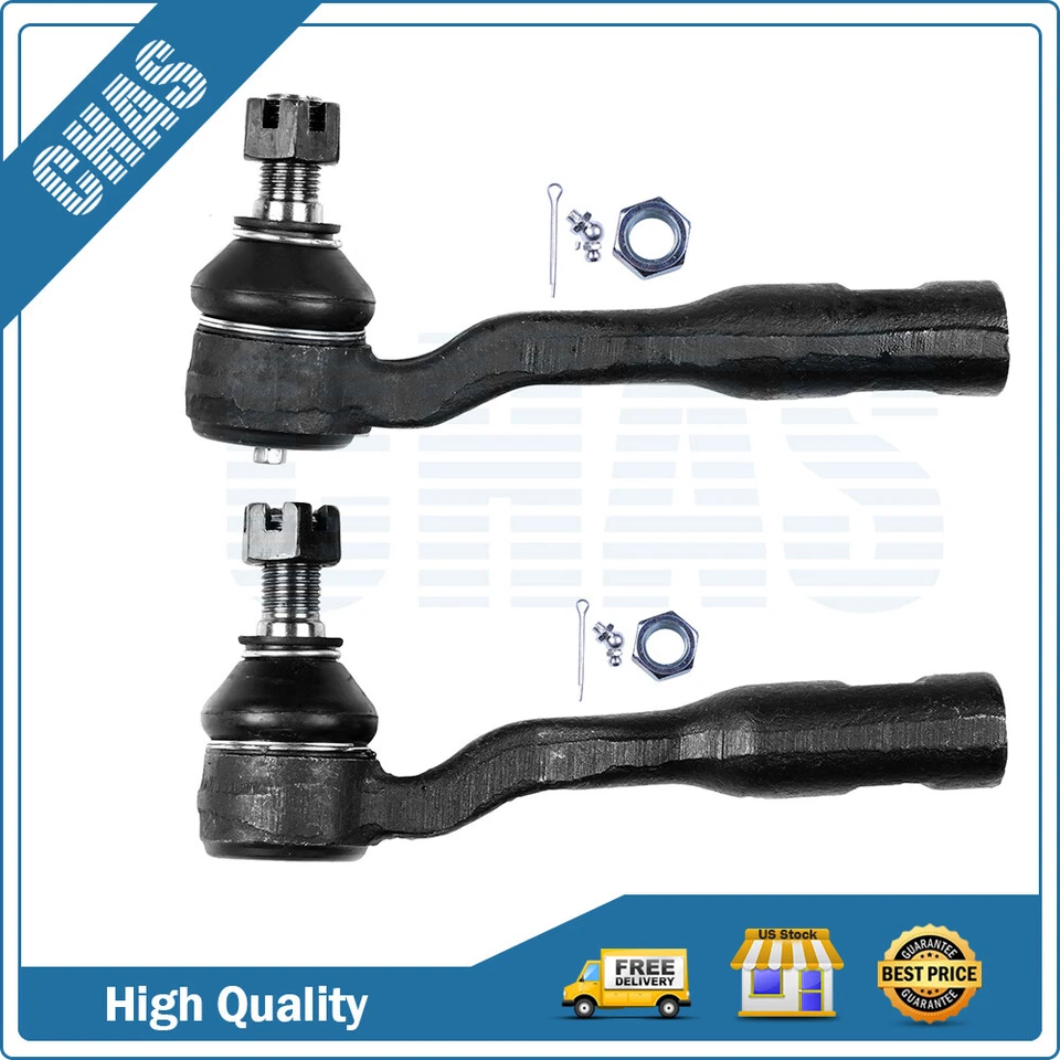 Extremo de barra de amarre de dirección delantera 2 piezas apto para Toyota Sequoia Toyota Tundra 2003-2006 Foto 1 de 1