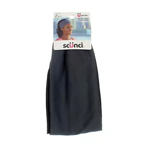 Scunci Extra Wide Hairbands, Black, 2 Count - Picture 1 of 1