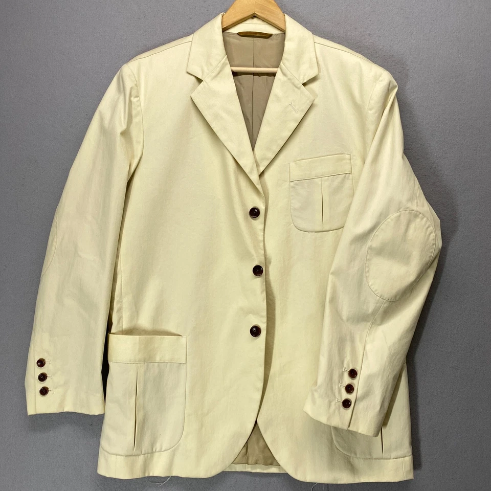 Abrigo deportivo Tommy Bahama para hombre grande de algodón crema Foto 1 de 4