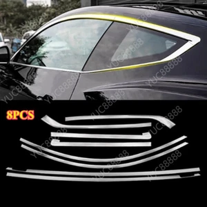 Tira de moldura de ventanas de acero inoxidable cromado para Ford Mustang 2024-2026 - Imagen 1 de 11