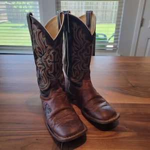 Tony Lama Herren Lashka Größe 7,5B Braun 12" Westernstiefel Ziegenleder Cowboy Eckig - Bild 1 von 11