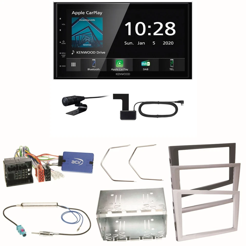 Kenwood DMX5020DABS Android Auto Einbauset für Opel Vectra C Meriva Vivaro Combo - Bild 1 von 1