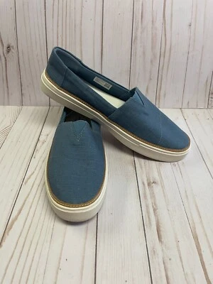 Women's Toms Verona Slip On Platform Sneaker Light Blue 12 M Casual Shoe NEW - Image 1 of 4