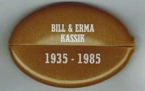 Vintage 1985 Bill & Erma Kassik Alva Oklahoma 50th Anniversary Gold Coin Purse - Picture 1 of 2