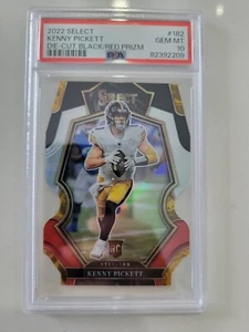 🔥Kenny Pickett 2022 ROOKIE Die Cut Black/Red Rookie Card #182 AWESOME CARD! - Picture 1 of 3