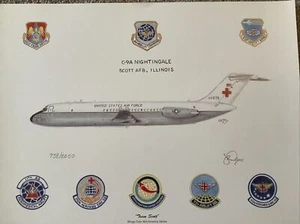 limited edition lithographie C-9A Nightingale Team Scott von Jim Denny - Bild 1 von 5