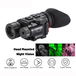 NVM-14 Helmet Mounted Night Vision Monocular 850nm Infrared Goggles for Hunting - Picture 1 of 13