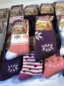 Women Lamb Wool Socks, 12 Pairs Thermal Boots Crew Socks Size 9-11 Free Sipping - Picture 1 of 4