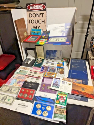 Huge Junk Drawer Lot-Silver Coins-Proof Sets-Currency-Collectables - Image 1 of 4